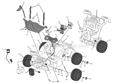 Part Location Diagram of 75547-5519 Power Wheels Seat Belt Set